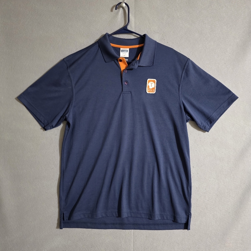 Volunteer Traditions Mens Navy Tennessee Vols Embroidered Patch Polo Size Medium